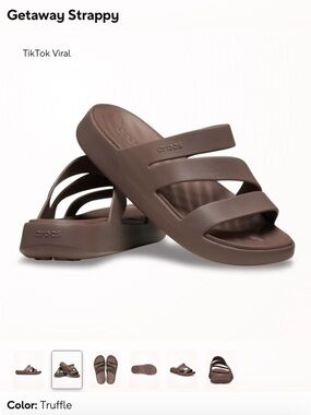 CROCS Brown Getaway Strappy Sandals